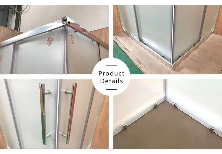 Kamali Custom 4 Panel Sliding Fiber Glass Rectangle Compact Shower Enclosure Finished Shower Room