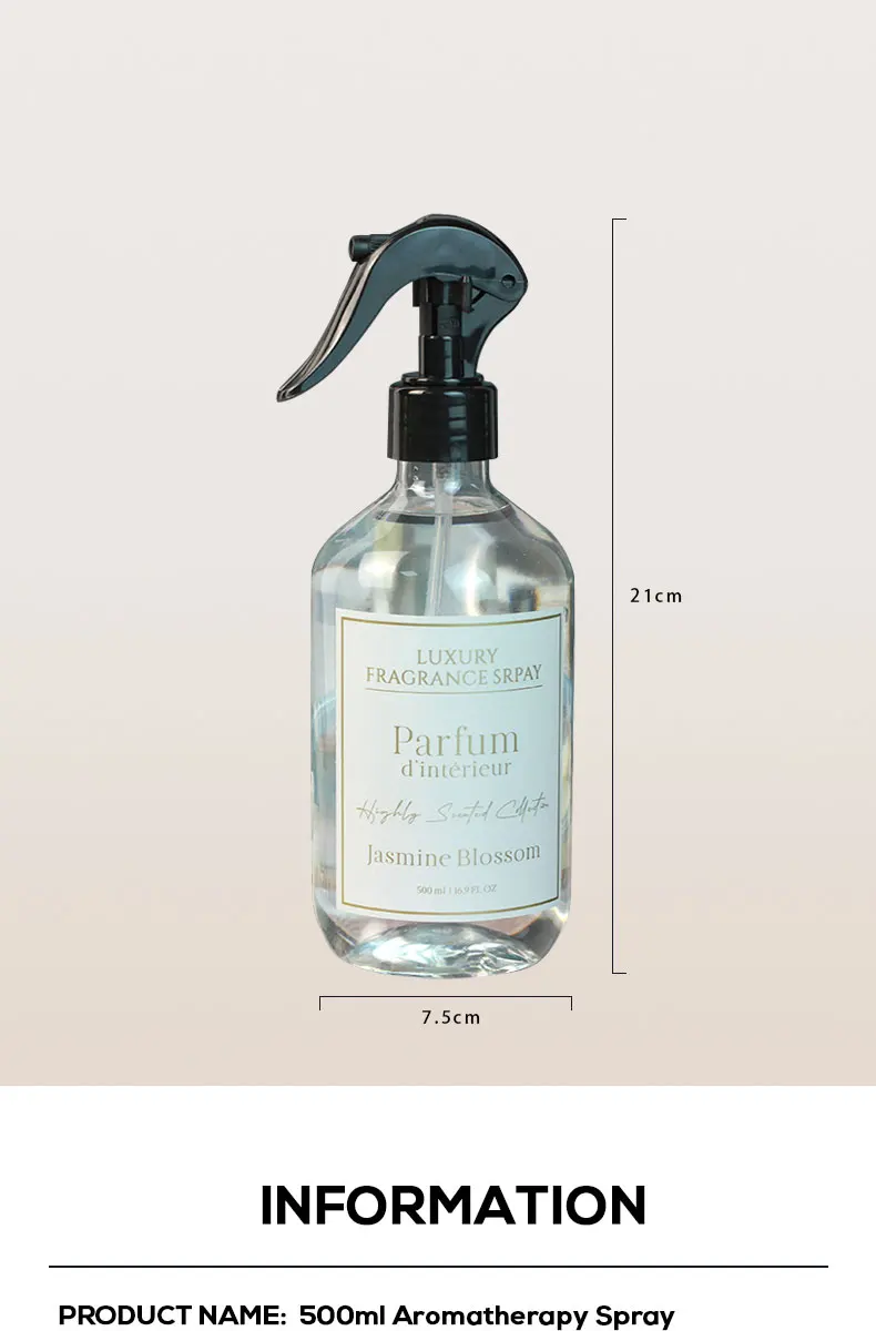 Home Spray 500ml Air Freshener For Fabrics Home Office Bathroom Spray