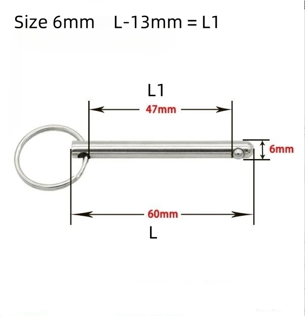 High Quality Spring Push Pull Ring Quick Release Locking Ball Button Handle Detent Clevis Pin