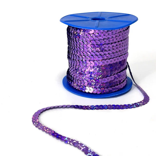 3MM 4MM 6MM Shiny Sequins Tape Paillette Ribbon Sequin Band with recycled sequin attached for dress decoration