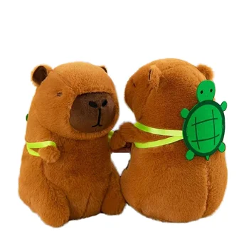 Wholesale Unisex Stuffed Capybara Soft Animal Plushie Toys Cartoon Capybara with Turtle Backpack Bear Type Doll Great Gift Idea!