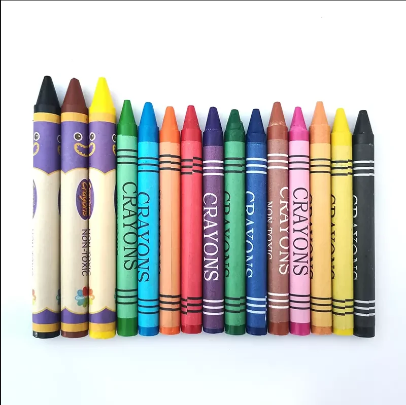 Jumbo Crayons De Cire Pour Enfants – Lot De 12 – Non Toxiques – Type Crayola – Couleurs Vives