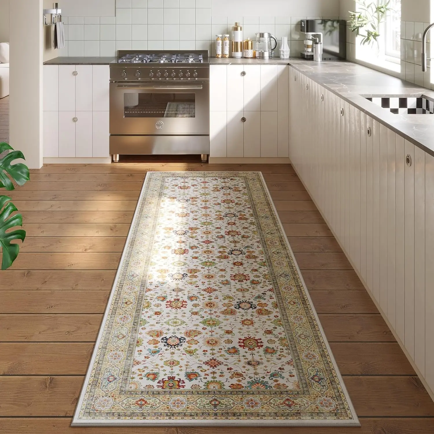 Custom  Runner Rug for Hallways Kitchen Runner Rug Non Slip 2'x 6' Washable Runner Rugs with Rubber Backing Soft Carpet