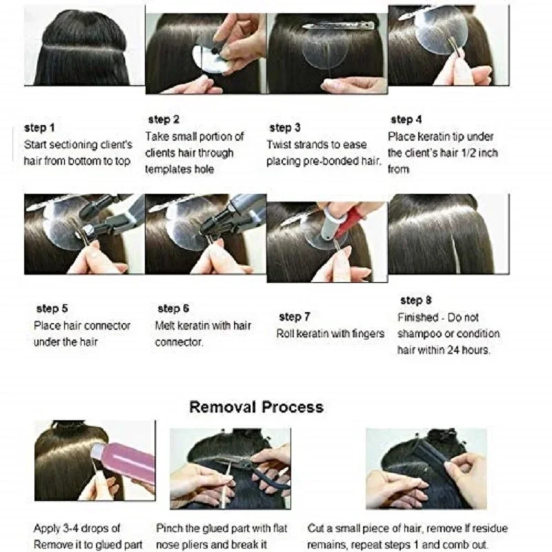 Malaysian Remy Human Hair Extension Microlink Pre Bonded Stick I Tip Hair_voghion.com