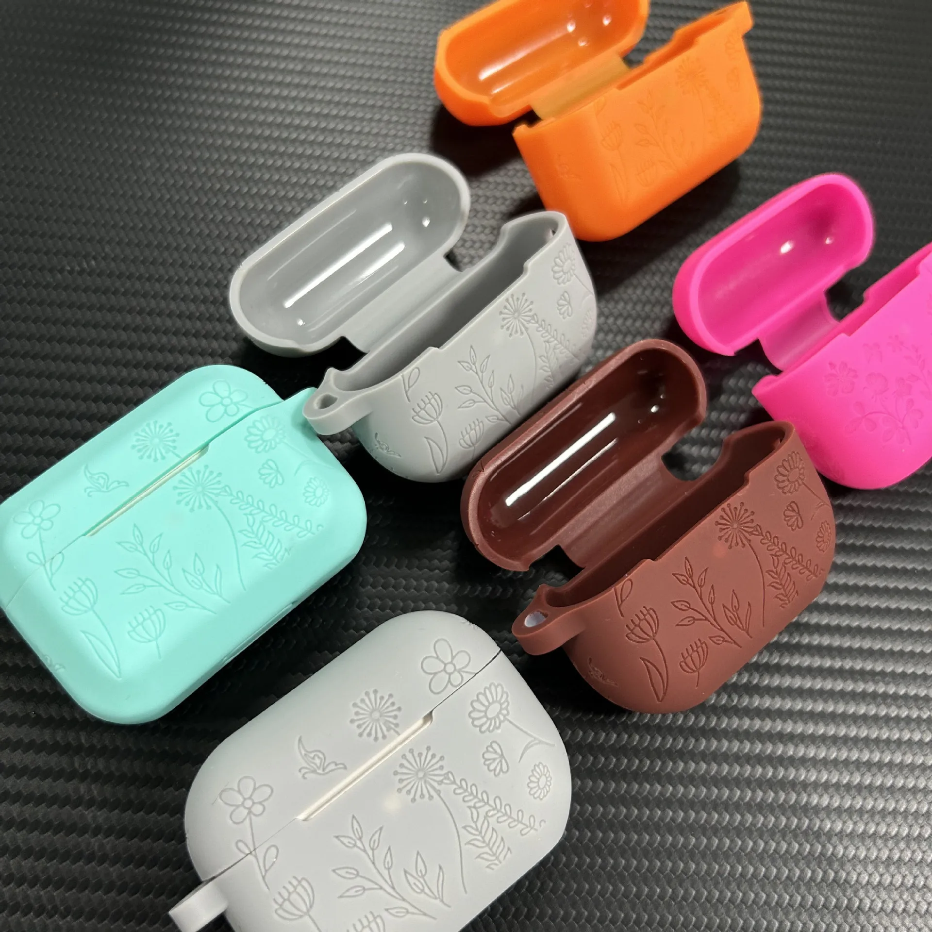 Laudtec Funda de Silicona al por Mayor Para Auriculares Airpods Pro Funda de Diseño Floral Para Airpods  