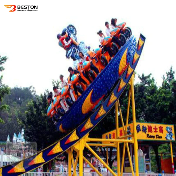 Competitive Price Amusement Park Games Thrilling Crazy ufo Spinning Ride and Glide Roller coaster for Sale