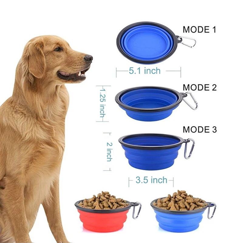 Portable Silicone Dog Bowl Wholesale Collapsible Silicone Pet Bowls
