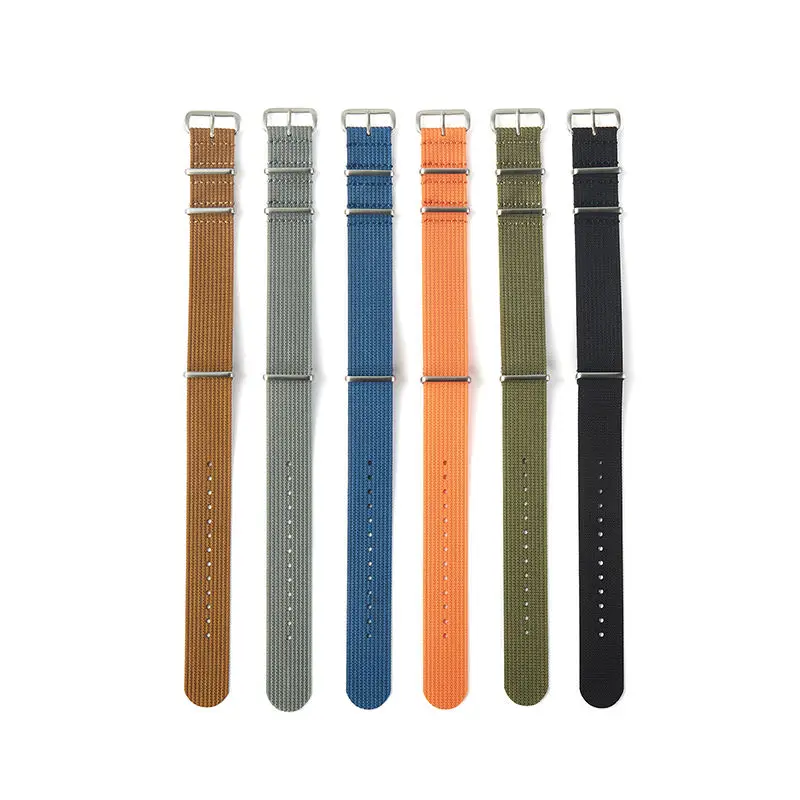 Nylon Strap Adjustable Band18mm20mm22mm Fiber Braided Loop Watch Band