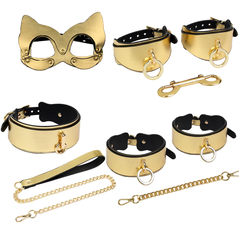 Luxury Gold Bondage Gear BDSM Set for Couples & Singles