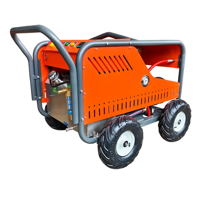 Mobile 250bar 15lpm Electric Hot Water Pressure Washer  Ideal for Heavy Oil Cleaning