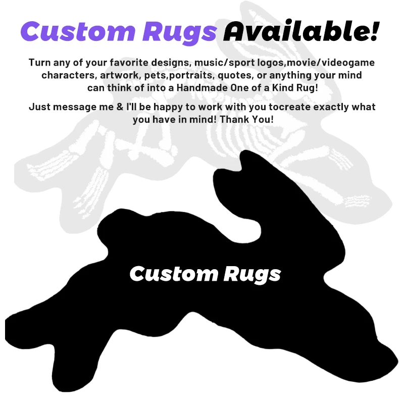 Modern Logo Shape Rugs Hand Made Tufted Carpets Custom Size Rugs