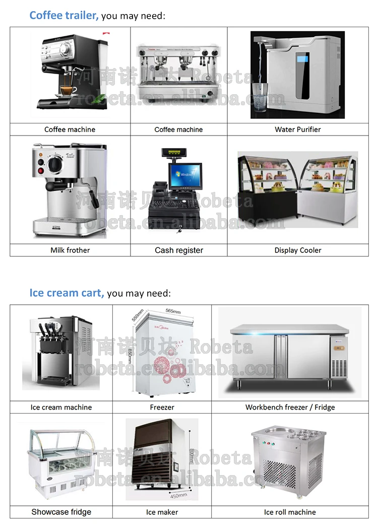 coffee ice cream cart