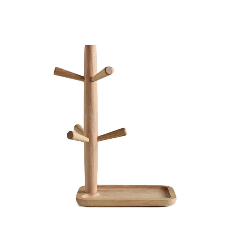 Wood Craft Gift Keys Holder Rings Tray Jewelry Phone Wooden Tray Valet Tray Key Chain Bowl for Table Kitchen Storage Shelf