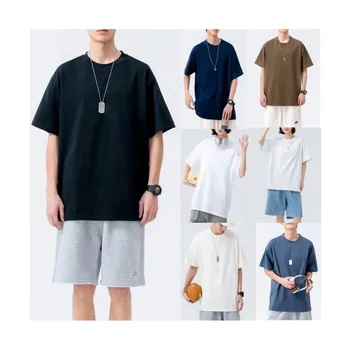 Wholesale Solona Men's t-shirts Unisex O-Neck 240gsm Short Sleeve Plus Size cotton t-shirt Custom Logo white tee shirt for Men
