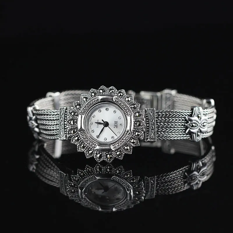 Fashion reloj para mujer S925 silver watches women wrist luxury jam tangan ladies watches buy online