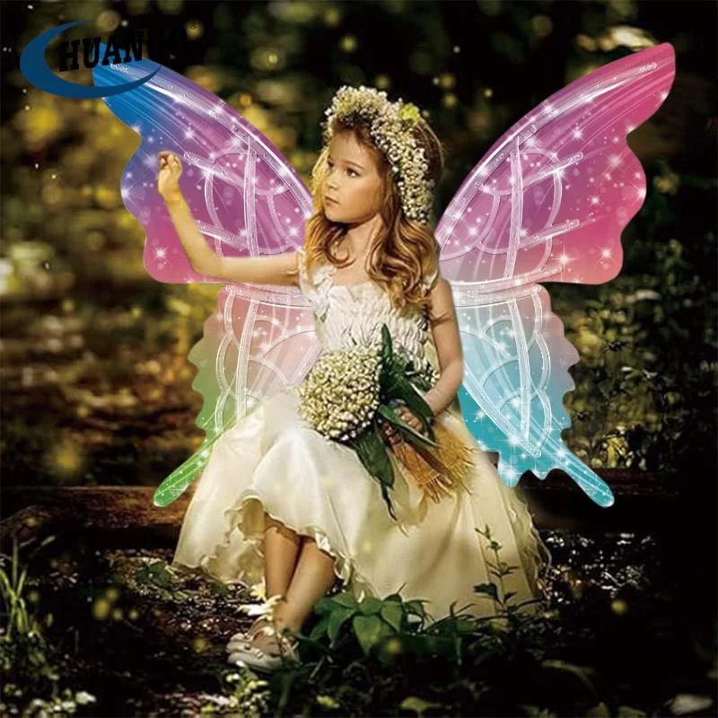 sachin and babi light blue dress Making fairy wings for dress up and photography main image 1