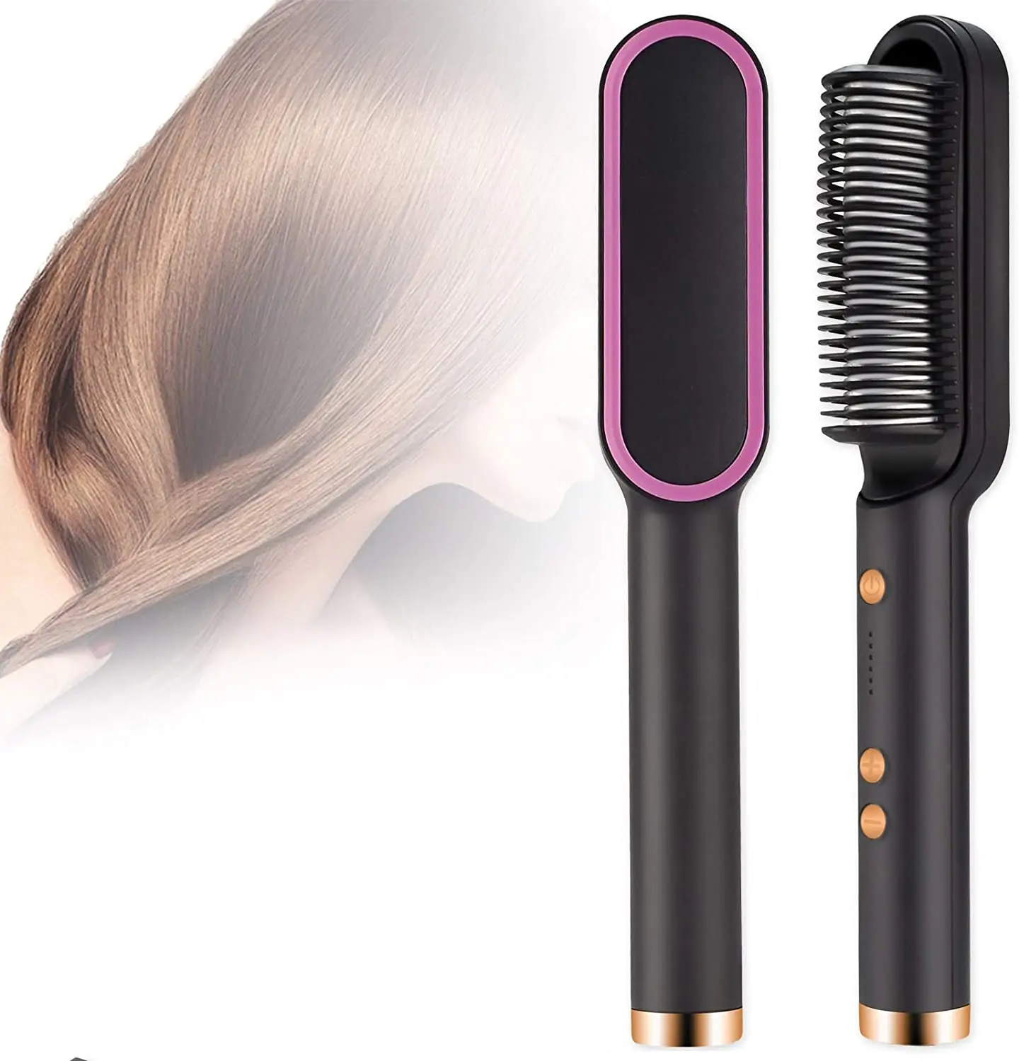 Bangs Hair Straightening Comb Usb Charging Hair Straightener Curler
