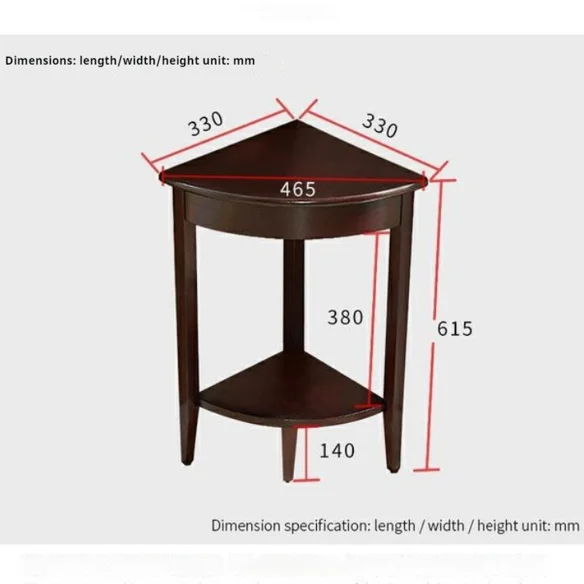 90 Triangle Corner Table American Solid Wood Sofa Sid Living Room Simple Corner Cabinet Nordic Small Coffee Table Side Table