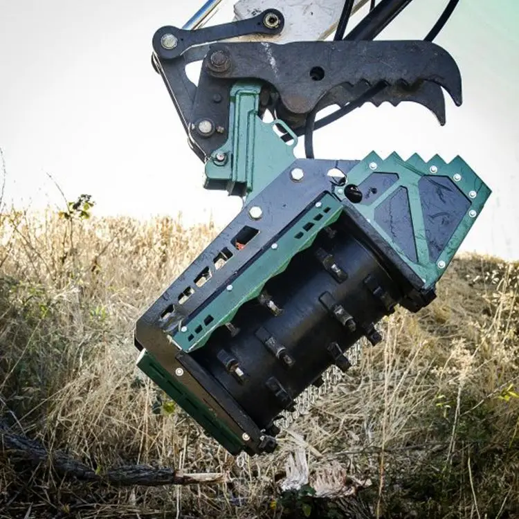 Digger Attachment Excavator Mulchers Drum Land Clearing Machine Forestry Mulcher
