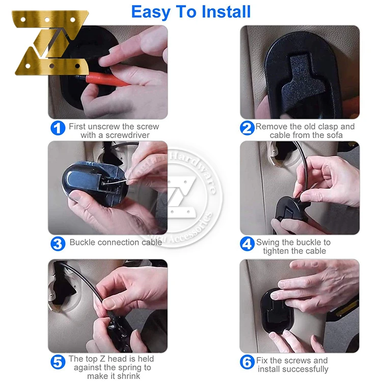 Дивана Recliner тянуть кабель Замена Универсальный черный диван кресло выпуск кабели с металлическим тянуть ручки диван запасные части