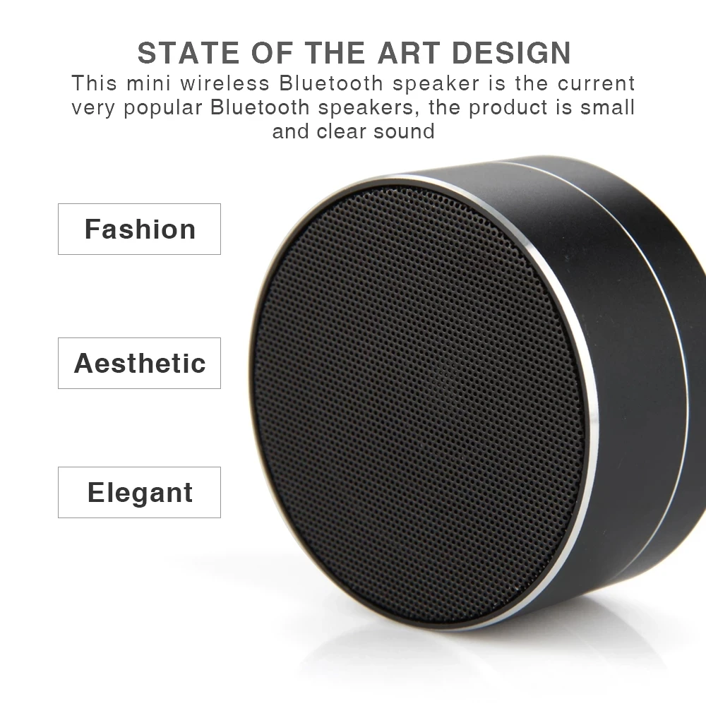 Portable Wireless A10 Speaker Stereo Soundbox With Hands-Free Microphone/ Tf Card Music Playing/ Volume Control - ANKUX.COM