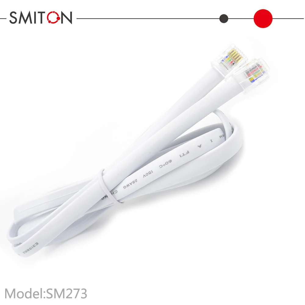 High-Speed Telephone Cords 2/4/6/8 Core Rj9 Rj11 0.5 Flat 2 Pair Telephone Cable Pvc 1M-2M 3M 50M Rj45 Cat6 landline phone cable