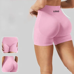 Breathable Women Workout Shorts High Waist Scrunch Butt Yoga Fitness Compression Running Sports Fitness Seamless Yoga Shorts