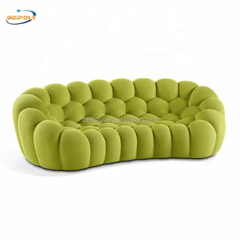 Wholesale Green Blue Purple Bubble Sofa Modern Luxury Fabric Couch Home Sofa Set Living Room Furniture