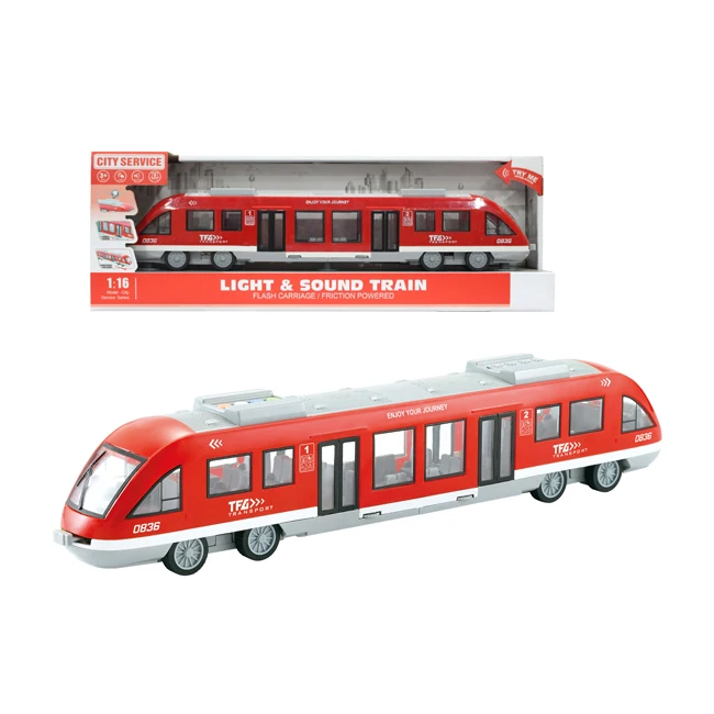 Diecast Metal trem modelo brinquedo cidade metrô réplica puxar para trás  com som & luz para criança presentes - AliExpress
