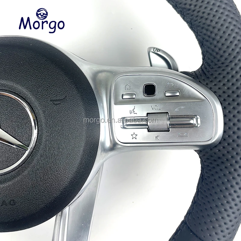 Original Leather Amg Steering Wheel For Mercedes Benz Steering Wheel Amg W205 C63 W213 E63 G63