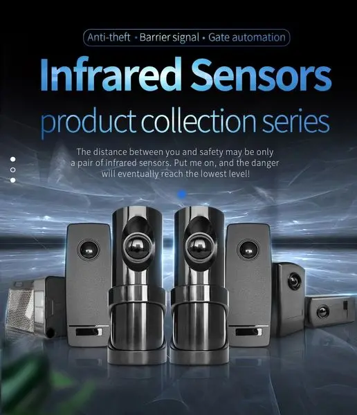 Outdoor Infrared Beam Sensor - 20m Range for Gate Control