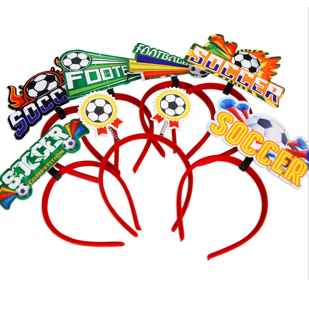 Set 3 Fasce Larghe Annodate Per Capelli Con Stampa Calcio – Nero, Bianco, Verde, Antiscivolo, Per Tifose