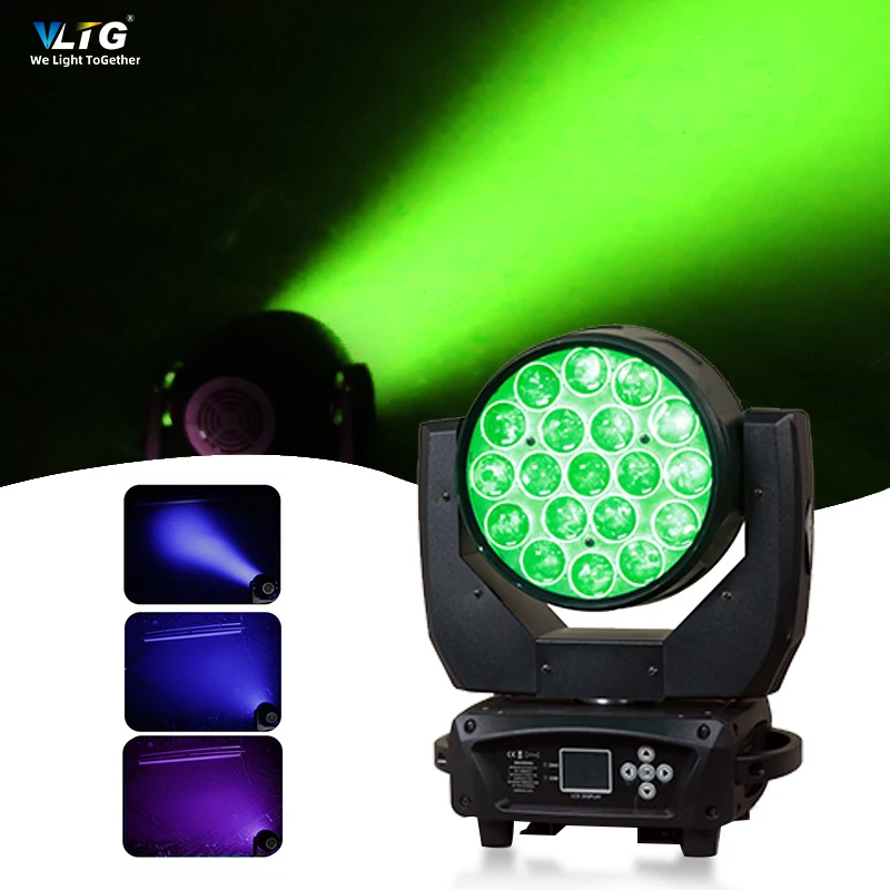 High Brightness 19x15W Zoom Wash Led Moving Light DMX512 Stage