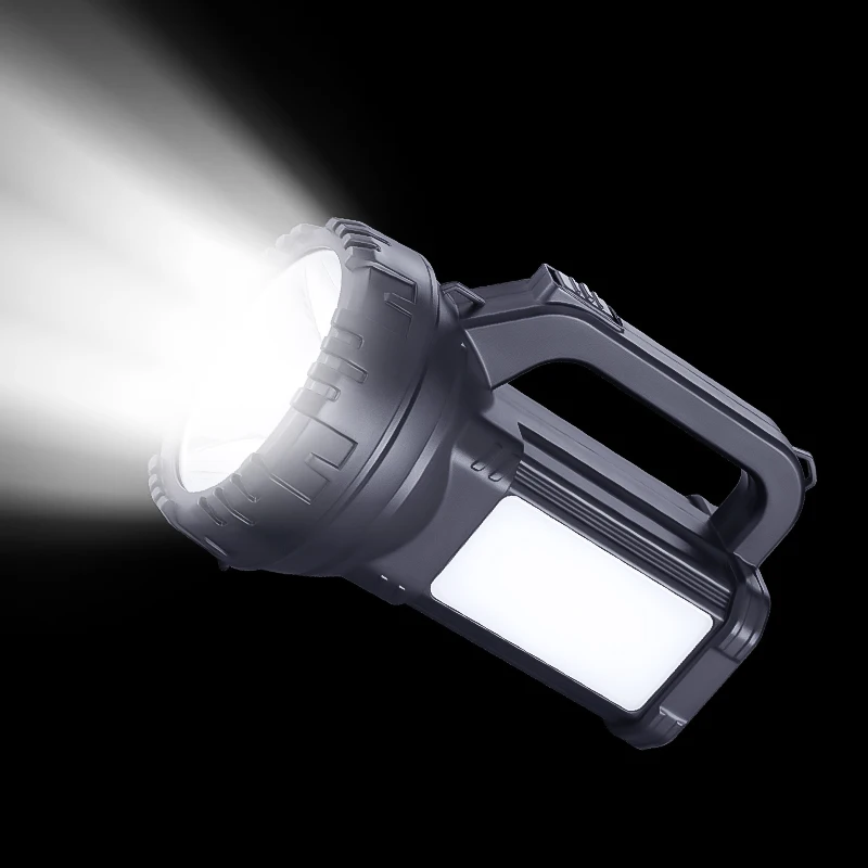 Factory Rechargeable LED Searchlight Battery with Side SMD Emergency Light Handheld Hunting Camping Outdoor
