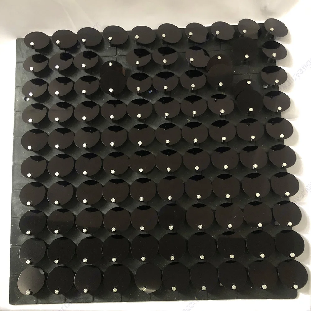Board Disc Sequin Decorative Panel Iridescent Decoration Stand Decor 3d Mirror Effect Sparkle Multic Backdrop Black Shimmer Wall