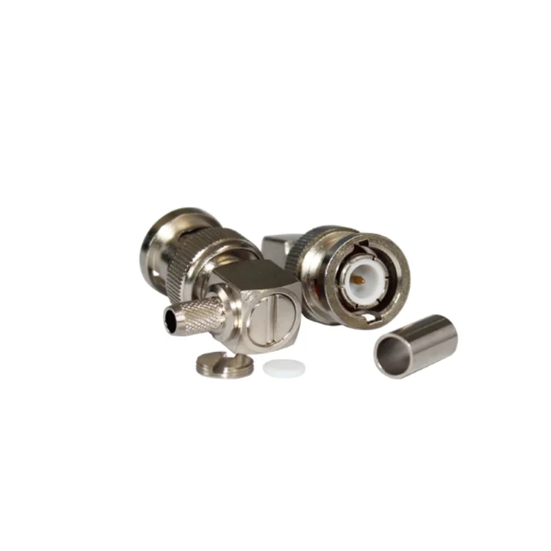 product high performance factory bnc c jw3 connector crimp rg58 rg142 angle male bnc rf connector-1