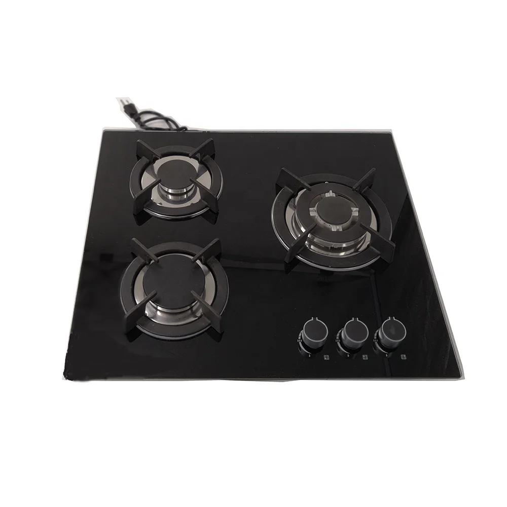 60cm Width 3 burner Tempered Glass Gas Cooker Stove SG35901
