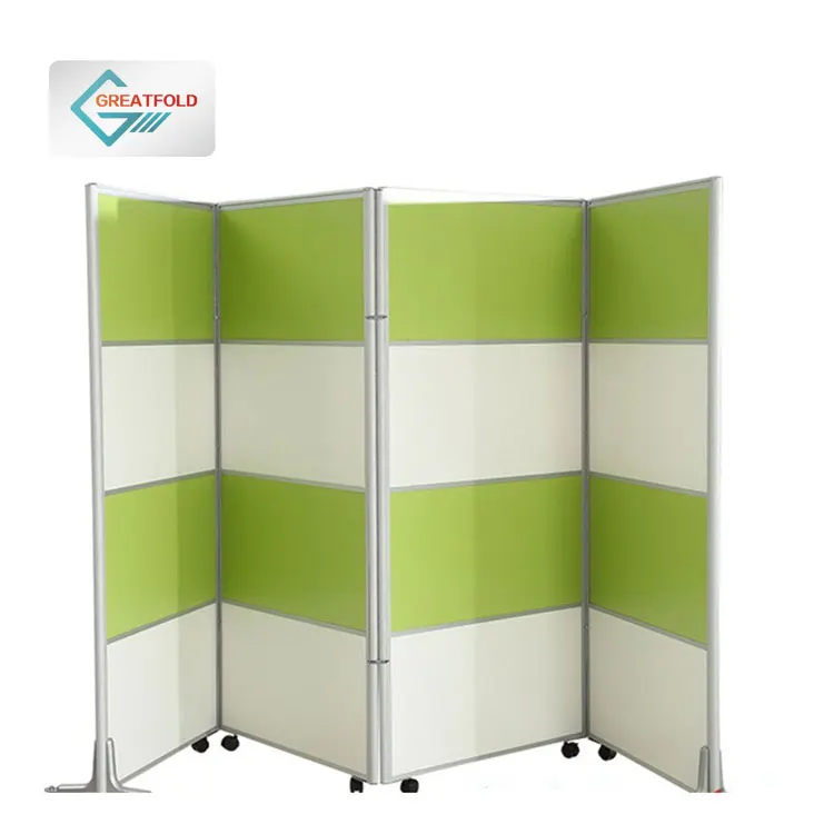 Modern Portable Office Partition Screen Room Dividers Movable Folding Design with Wheels Metal Panel for Birthday Occasions
