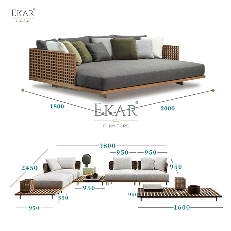 New waterproof and durable outdoor furniture corner sofa garden sofa manufacture