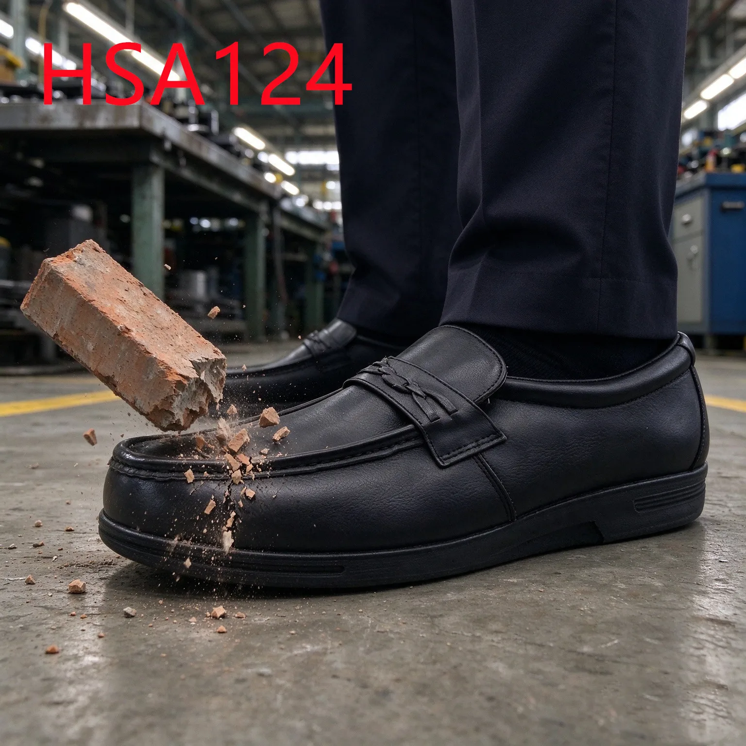 HY,Plant Inspection Pull-on Steel Toe Insert Manager Safety Shoes Factory Price Full Grain Leather Hua Singh Work Shoes HSA124