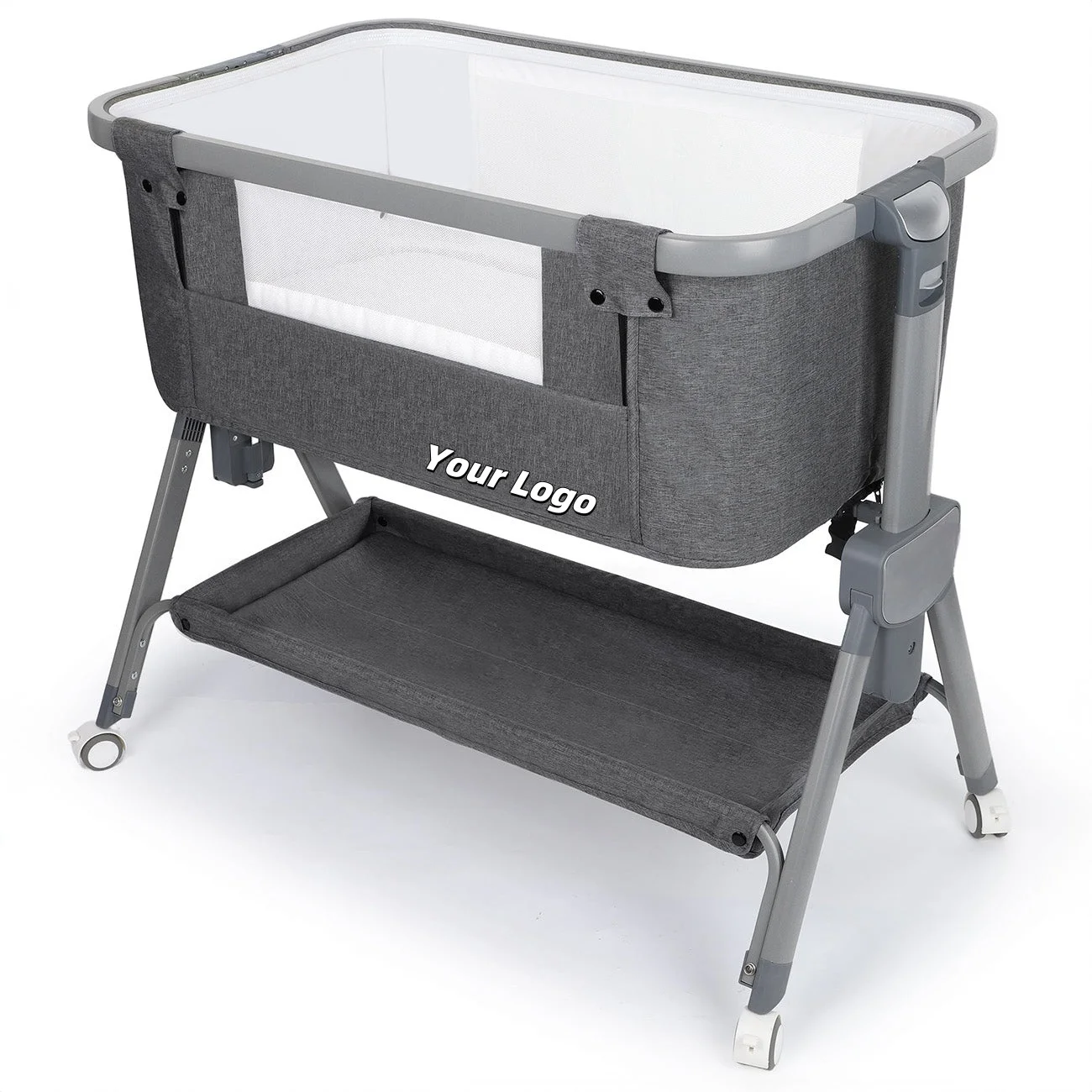 Foldable Portable Baby Crib with Mosquito Net Movable Baby Crib Newborn Cradle for Baby Cribs Bed