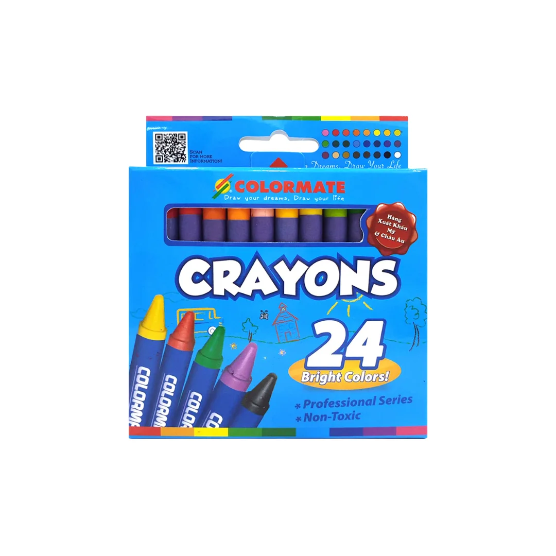 Индивидуальные 24 цвета нетоксичные для рисования круглые восковые и масляные мелки Набор моющихся пластиковых шелковистых мелков детей