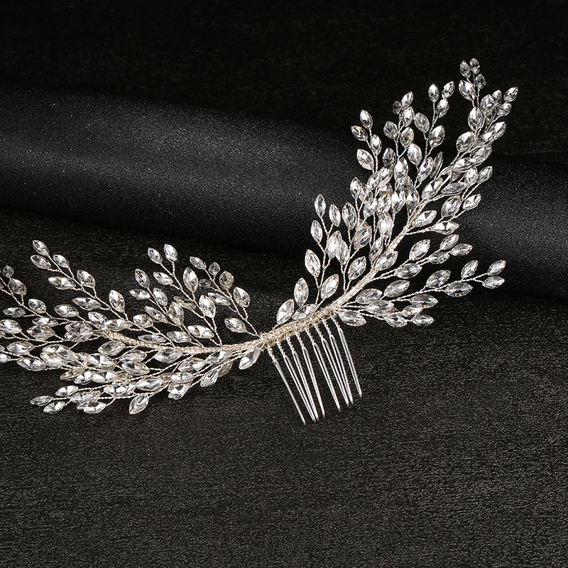 Свадебная расческа для волос со стразами свадьбы банкета ювелирные изделия головной убор аксессуары женские головные уборы заколки в форме крыла