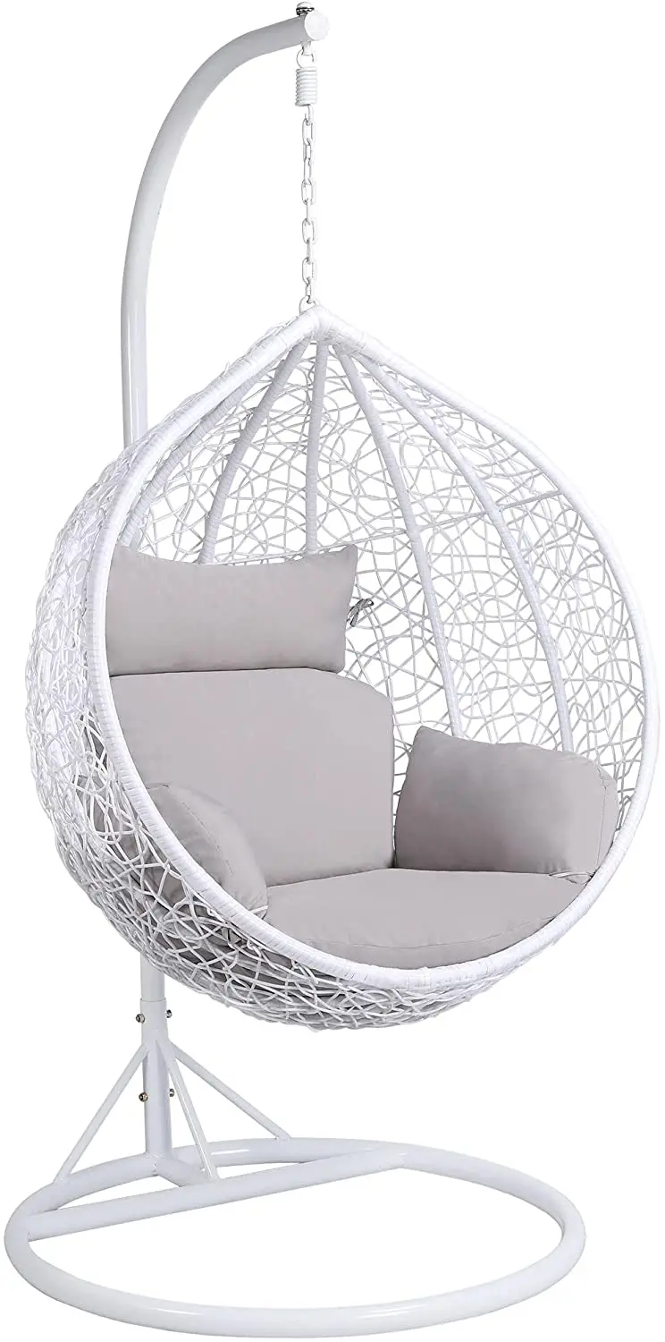 white garden egg chair