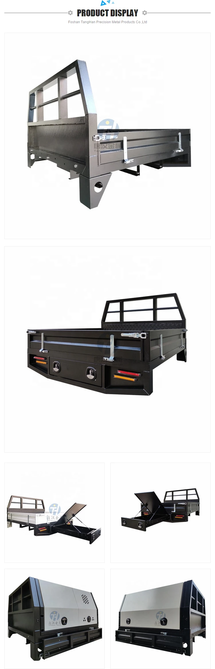 Dual/single/extra Cab Aluminum Ute Tray With Tapered Toolbox,Mud Guards