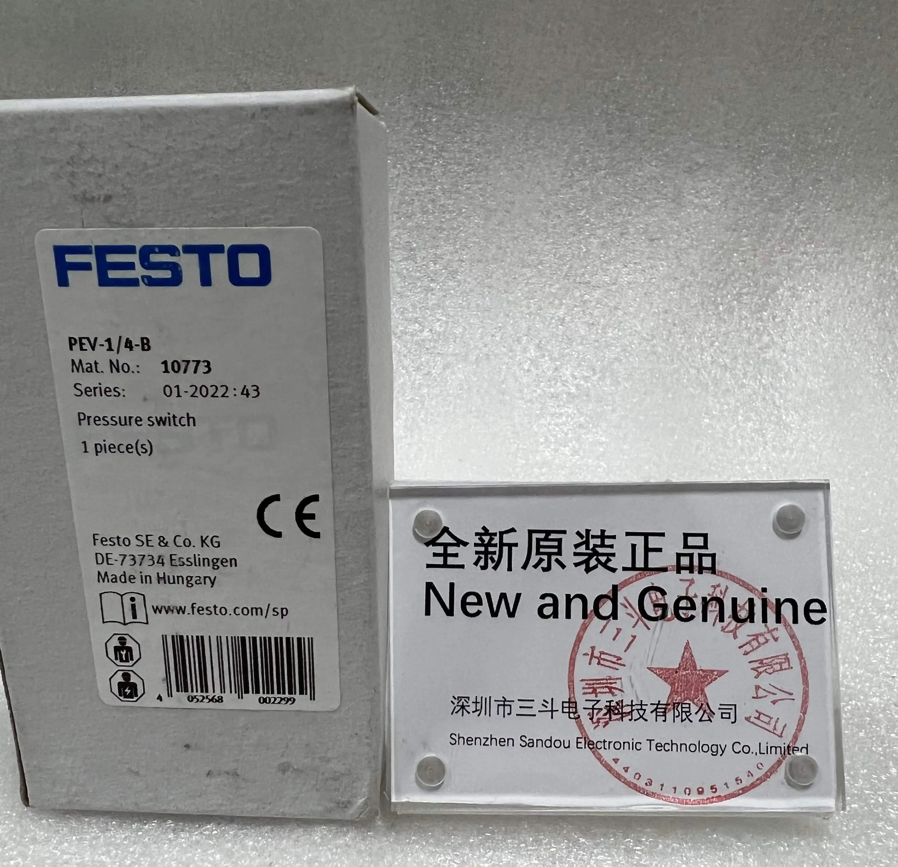 FESTO Pressure Switch PEV-1/4-B