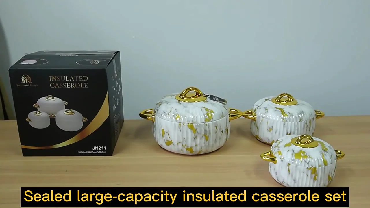 Custom Logo Marbling Printing Hot Pot Warmer Set 1l 2l 3.5 L Food