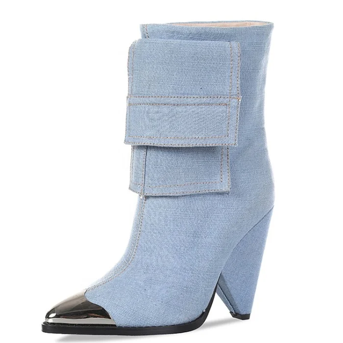 Unique Strange Wedge Heel Jeans Ankle 