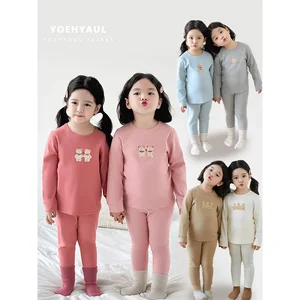 YOEHYAUL LQ0021 Wholesale Toddler Cotton Pajamas Homewear Pyjamas Indoor Soft Girl Kids Nightwear Wholesaler