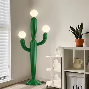 Modern Simple Nordic Cream Wind Cactus Design Floor Lamp for Living Room Sofa Side Decorative Light Outdoor Network Red Lamp